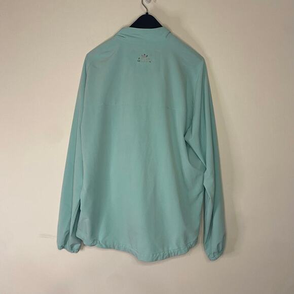 Mens Peter Millar Crown Sports Teal Full Zip Lightweight Golf Jacket Large - Picture 11 of 16